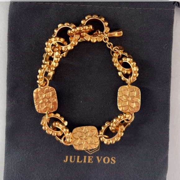 NWOT Julie Vos Gold and Blue Bracelet - Picture 2 of 3